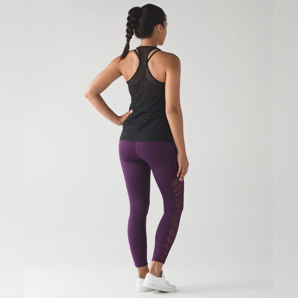 lululemon magenta purple wild and free mesh tight leggings 4